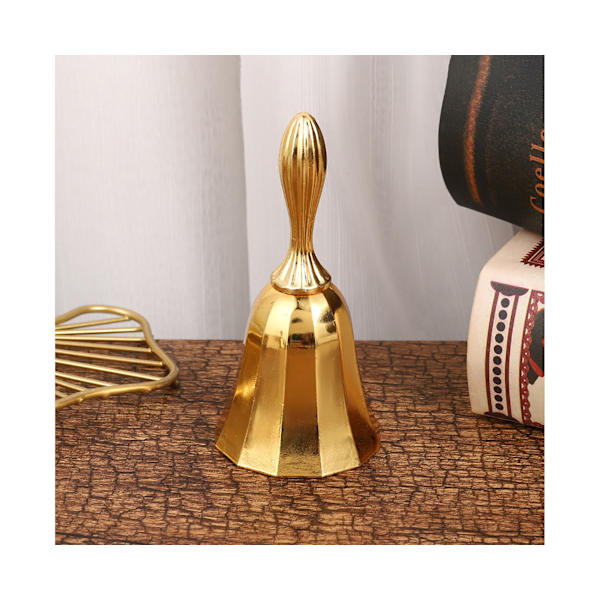 Novel Dinner Handbell Zinklegering Solid Dekorativ Middag - Gyllene