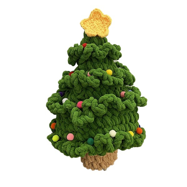 Christmas Tree Crochet Kit för nybörjare Allt i ett Söt julgranstickat gör-det-själv-kit typ 3