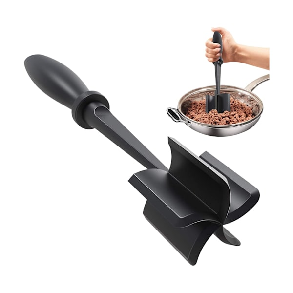 Kötthacker, nötfärsstötare, värmebeständig köttstötare för hamburgerkött, nylon , köttmalet, non-stick mix