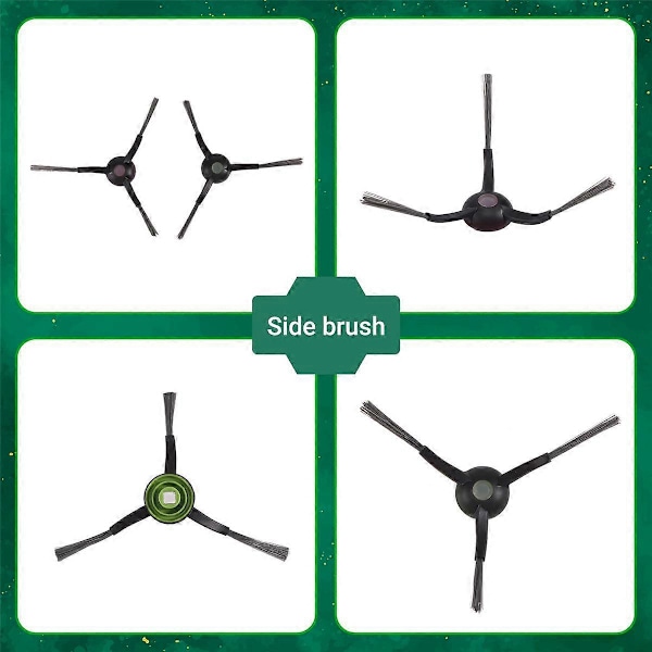 16 stk. sidebørster til ECOVAC OZMO T9 /T8 MAX T8 POWER T8 /N8 PRO robotstøvsuger tilbehør As shown