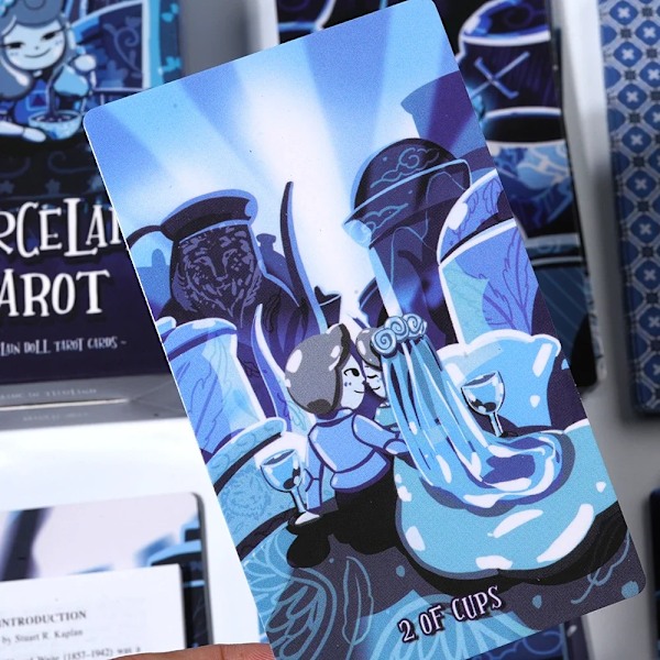 Porcelæns Tarot Komplet 78 kort dæk inklusive hele Major og Minor Arcana 1 Specialkort Glad Gul And
