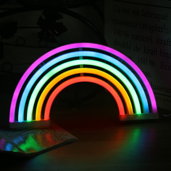 LED-lampe / Nattlampe Neon - Regnbue multifarge