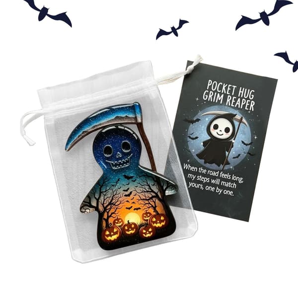Halloween-fickkort, akryl-minnessak för studenter, tonåringar och anställda, 8 cm E