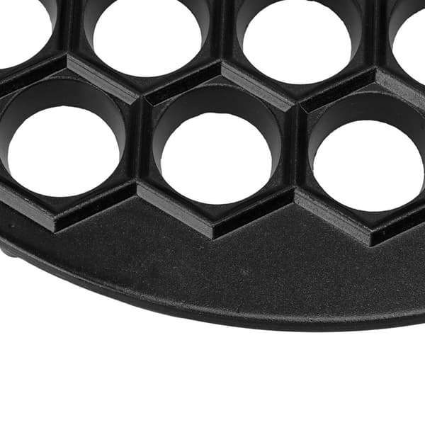Russisk Ravioli Maker Dumplingform, Aluminiumslegering, 37 Hull, Svart