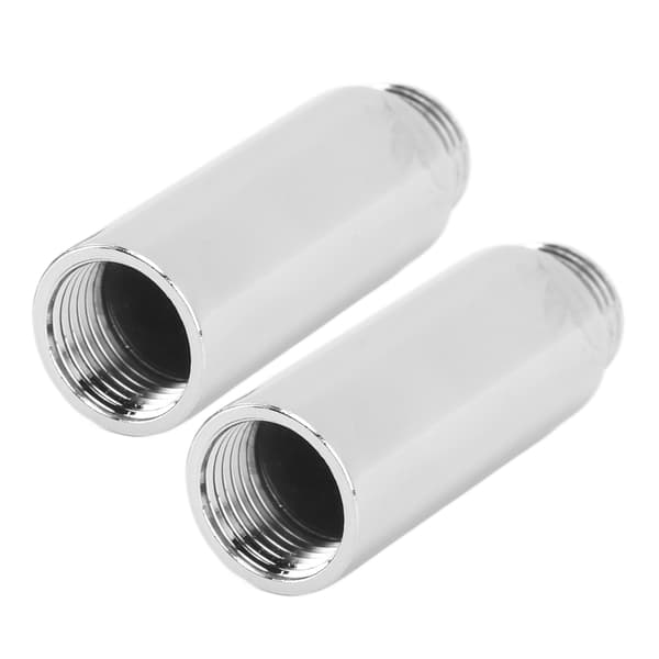 2 STK Dusjarmforlenger Rustfritt Stål Krombelegg Dusjhode Forlengelsesrør for Bad 6.1cm/2.4in