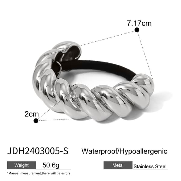 Hårring i rustfrit stål i westernstil til hestehale-styling JDH2403005-S