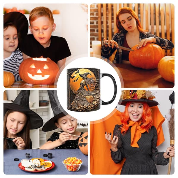 Häxbrygd Keramisk Mugg, Halloween Kaffekopp, 350ml, Alternativ C
