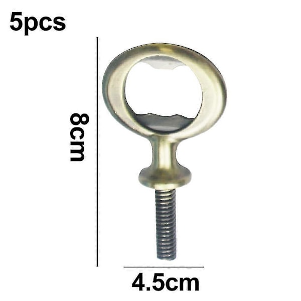 Metall Flaskeåpner Blank Rustfritt Stål Flat Flaskeåpner Innlegg Kit Gjenget Ølåpner Maskinvare style 3