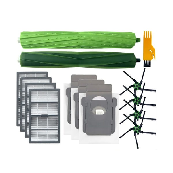 Dammsugare Huvudrulle Borste Sidoborstar Dut Bag Hepa Filter För Irobot Roomba S9 S9+ S9 Plus (9550) Robot reservdelar