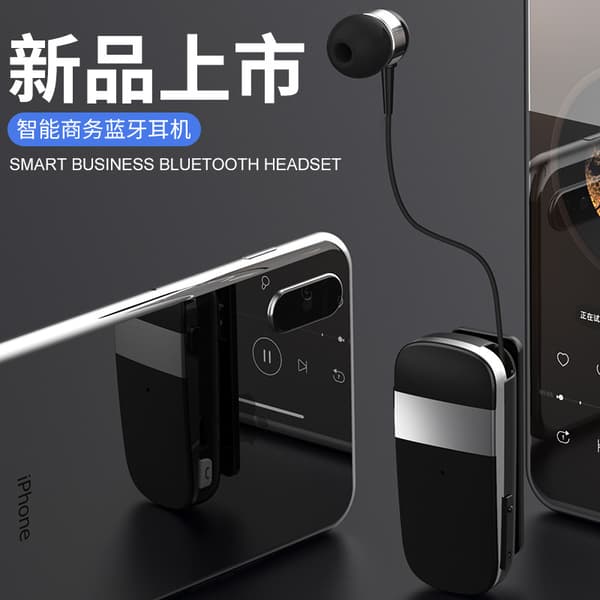 Infällbart Bluetooth-headset med lång batteritid - Dugt White K53 Retractable