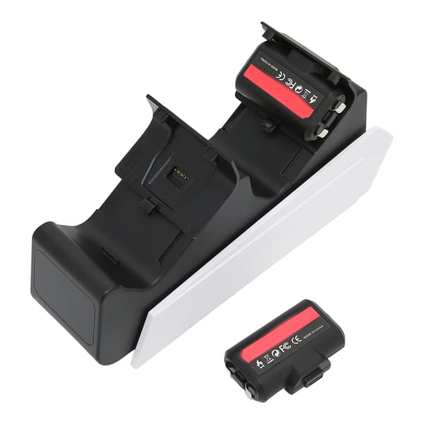 Dobbelt oplader til Xbox Controller Gamepad, dobbelt opladerstation med 2 1100mAh genopladelige batterier