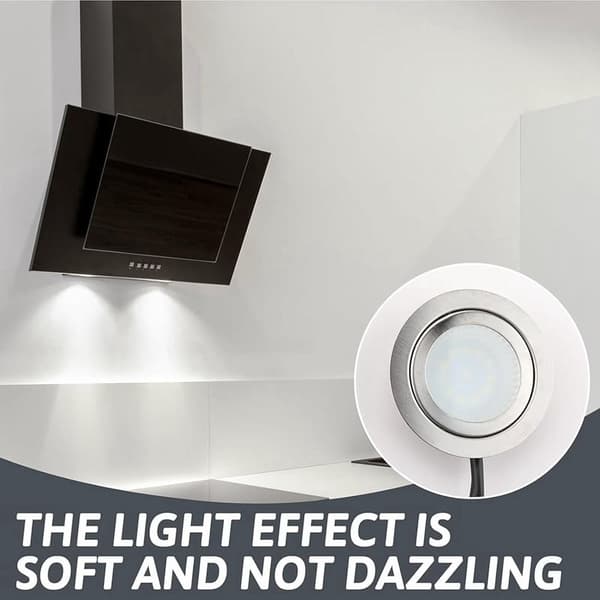 12V DC 2W LED ventilatorlys med EL-sokkel, 2-pakning, innfelt komfyrlys til kjøkken