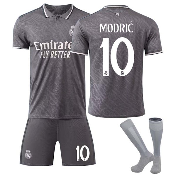 2425Real Madrid andra bortatröja fotbollströja Modric tröja set+strumpa M(170-175cm)