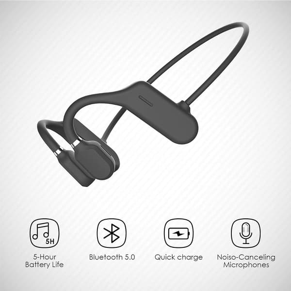 Knogleledning Bluetooth-headset med mikrofon til sport - Dugt