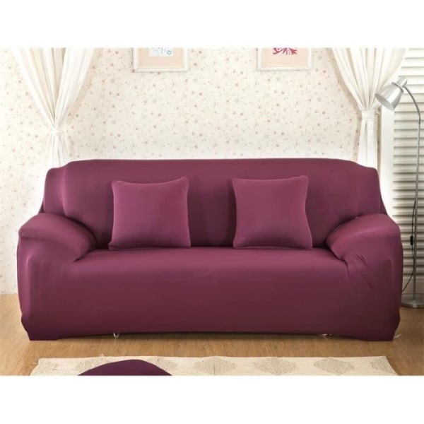 Enfärgad Stretch soffa och fåtölj Cover för vardagsrum (90-140cm) 1st Bönröd