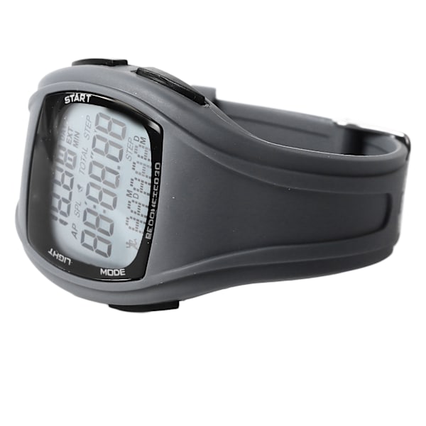Män Sport Vattentät Watch Multifunktionell stoppur Kalender Alarm LED Digital Watch för Utomhusgrå