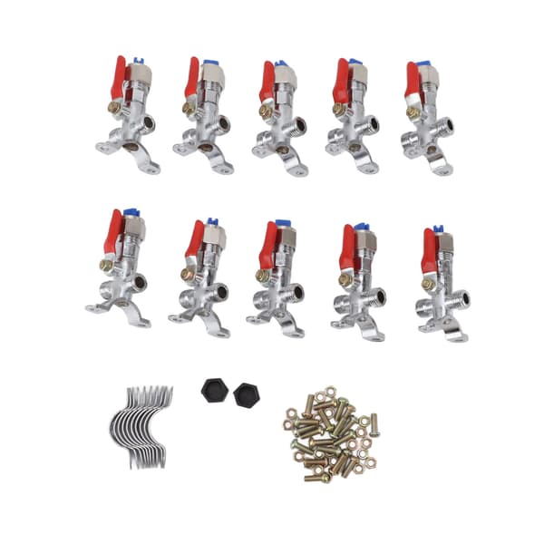 10PCS Atomizing Spray Nozzle Set Zinklegering Lantbruk Växt Vatten Misting Fläktmunstycke för Traktor Gräsmatta Landskapsbevattning