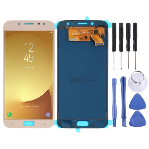 TFT LCD-skjermenhet for Samsung Galaxy J7 2017 J730F / DS-Dugt Gold