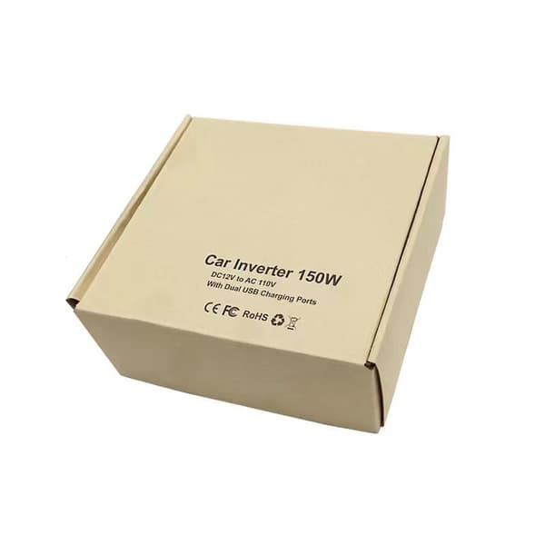 150W køretøjsstrømomformer 12V til 110V 220V med EU-stik sort Black EU Plug 220V
