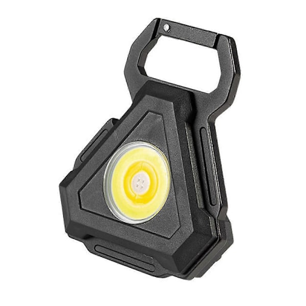 Liten Oppladbar Lommelykt med Brakett, Flaskeåpner og Magnet for Fiske, Camping og Nødlys