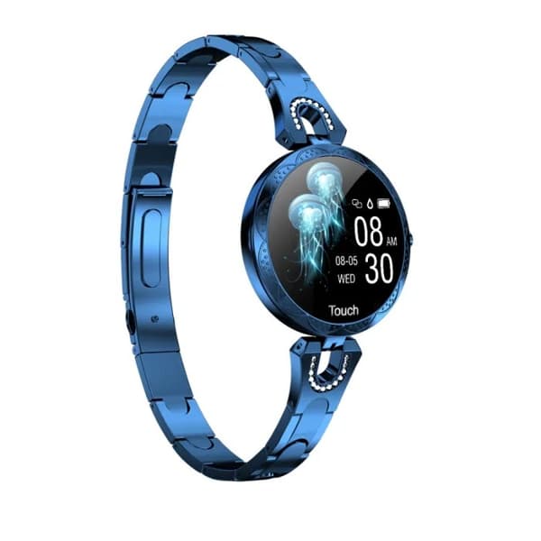 Dame Smartwatch, IP67 Vandtæt, Pulsmåler, Søvntracker, Fitness Tracker, Blå