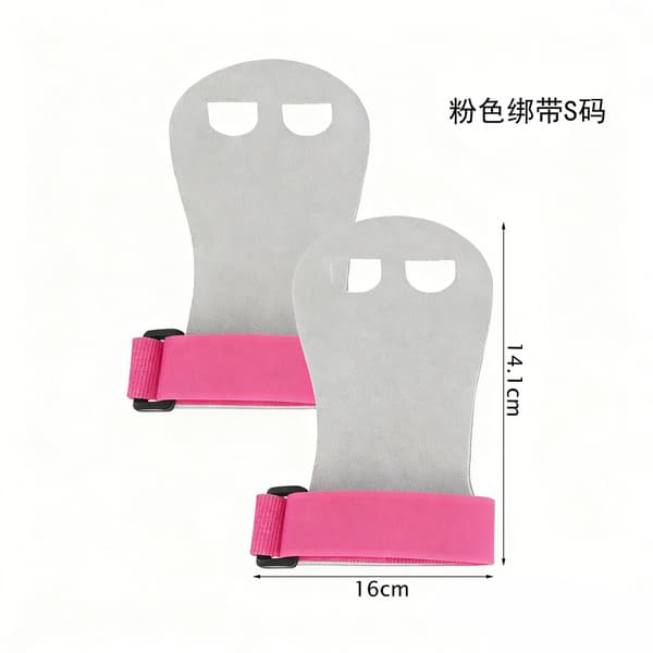 Gymnastikhandskydd i läder för barn för stång- och pull-up-träning Pink Strap Style S