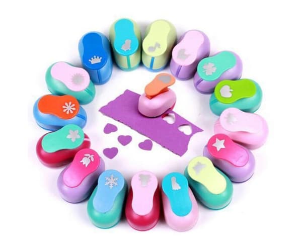 Kid Craft DIY Scrapbook Kortlaging Papirformer Mini Hull Punch Kutter Leke