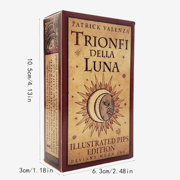 Trionfi Della Luna Tarot -kortit Ennustaminen Oraakkeli Ennustusversio Luovuus KUVITETTU Kuu Tarot -kortit Lautapeli