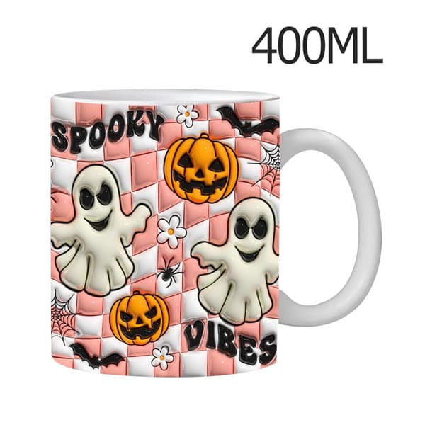 Pumpakaffemugg, Keramisk Höstmugg, 301-400ml, Alternativ B