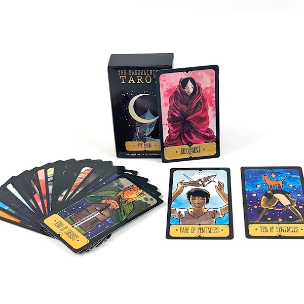 The Sasuraibito Tarot -kortit 78 kpl Tarot-kortit Englanninkielinen Visions Divination Edition Lautapelipelit Viihde Juhliin