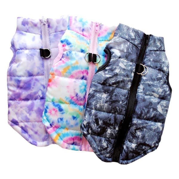 Vinterjakke til hund, foret med tyk bomuld, med trækkrog, polyester, XS-XL Black L 83g Bottom
