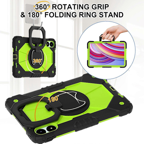 Silikone Hybrid PC Cover til Xiaomi Redmi Pad Pro 12.1 Black Yellow Green