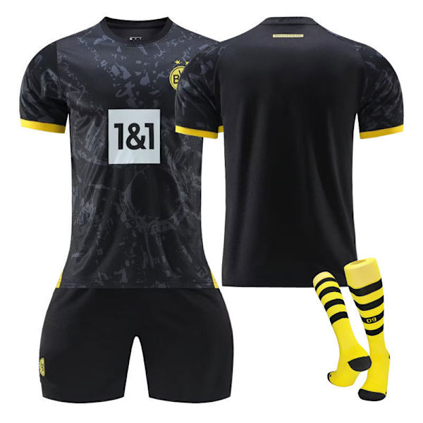 23-24 Dortmund bortaställ vuxen barn kortärmad fotbollströja - set - nr 11 Royce tröja nr 11 + strumpor + benskydd 20(110-120cm)