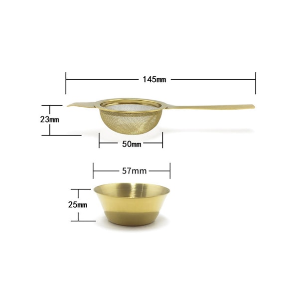 1 Set Great Tea Infuser 2 Färger lösa tebladssil - Gyllene