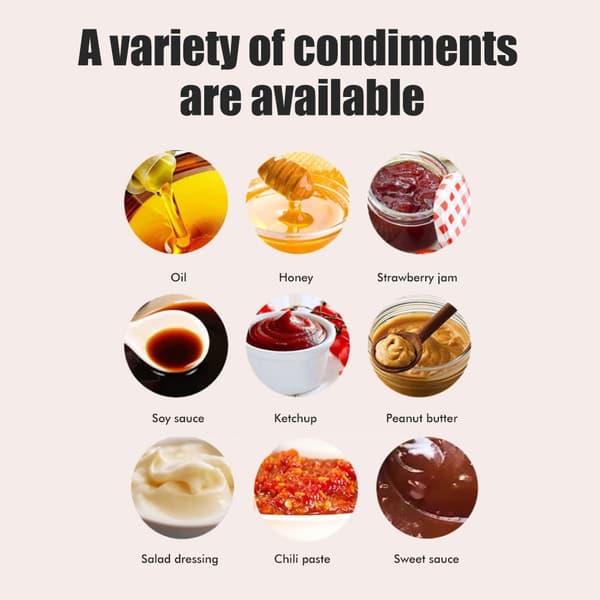 5-hullers krydderisprayflaske med skala, oliedispenser til ketchup, salatdressing, sennep