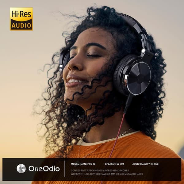 Sorte kablede Over Ear DJ Stereo Hovedtelefoner-Dugt