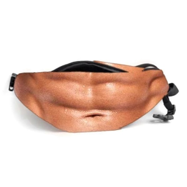 Pappa Öl Mage Rolig Väska Present 3D Herr Öl Mage Midjeväska Jul Födelsedagsfest Halloween, 4396 7 Muscles