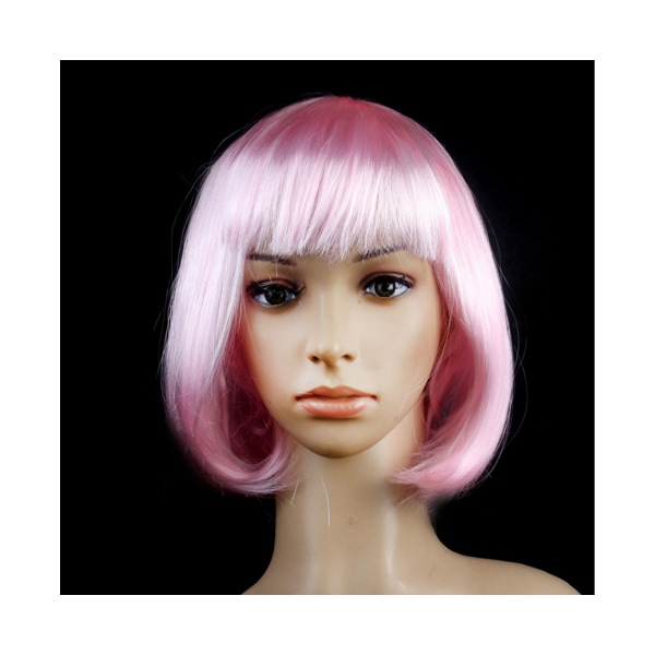 Damperuk Vindtät inre Mesh Justerbar Lättvikt Front Head Peruk för skönhet - Rose Red