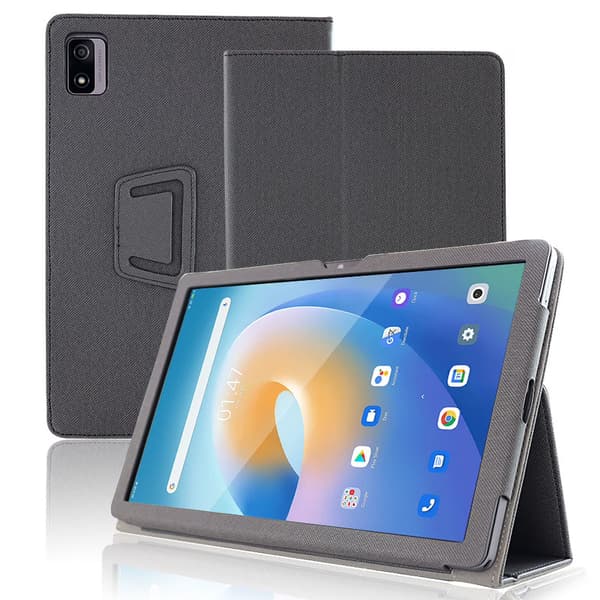 Skyddsfodral för Blackview Tab12 Pro 10.1\", PU-läder, flervinkelstativ, stötsäkert, bärbart