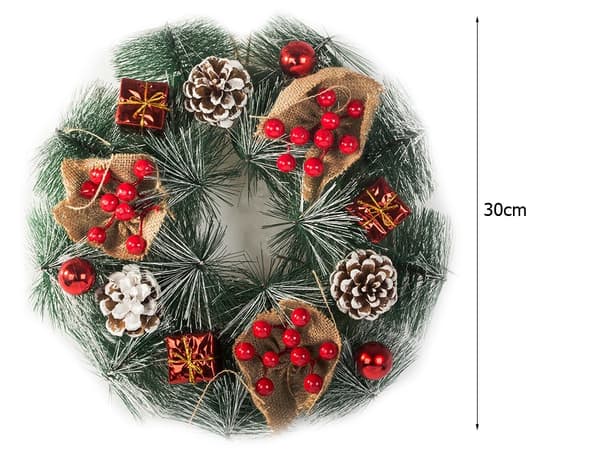 Julekrans, Dørdekorasjon, Vindusdekor, Feriekrans, Festlig Hjem