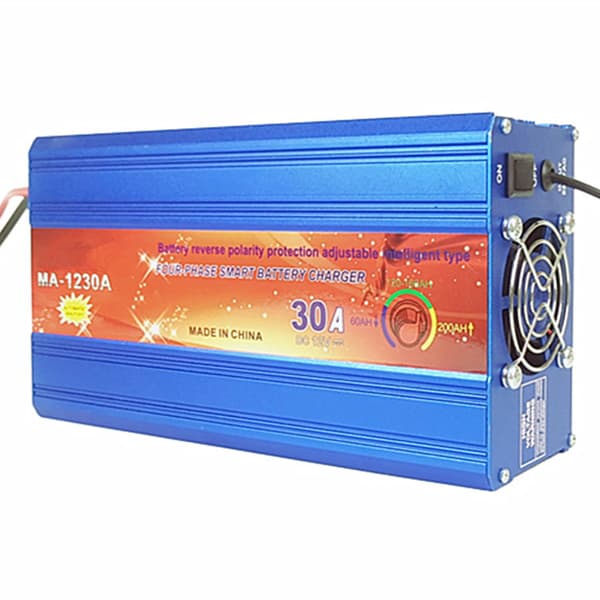 1230A 4-trinns blysyrebatterilader Blue EU Plug