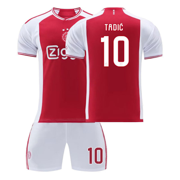 Ajax hemmatröja 23-24 nr 10 Tadic fotbollströja - set - nr 4 + strumpor + benskydd 28(150-160cm)