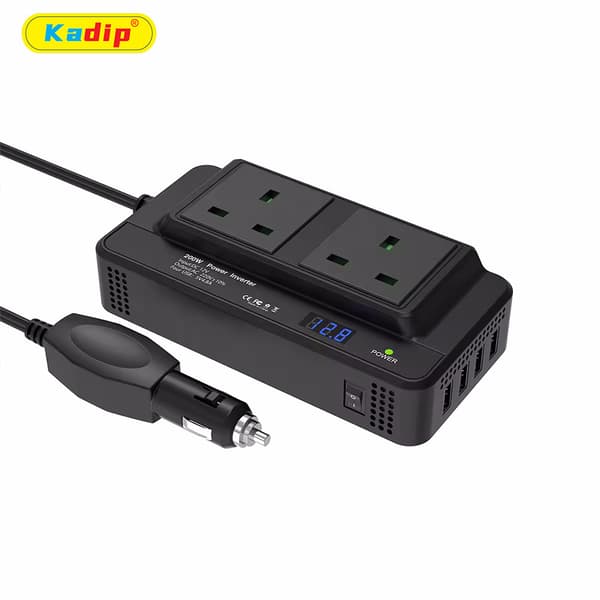 200W bilstrømomformer 12V til 220V med universalplugg, strømskinne AU Plug 220V