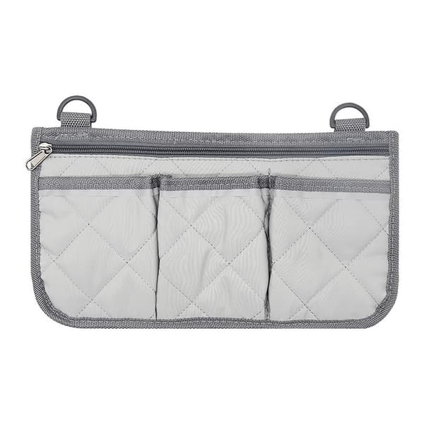 Kørestolsarmlæn Sidetaske Med Reflekterende Stribe Light Gray 32x18cm