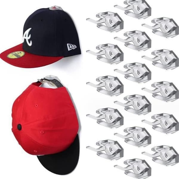 Selvklebende baseballcapskroker for enkel hatteoppbevaring Transparent
