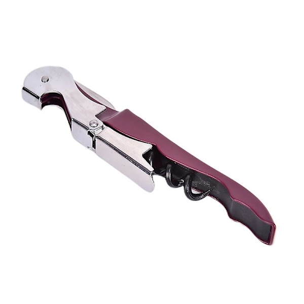 Kreativ Multifunksjon Flaskeåpner Rustfritt Stål Vin Øl Flaske Boksåpner Wine red 1pc