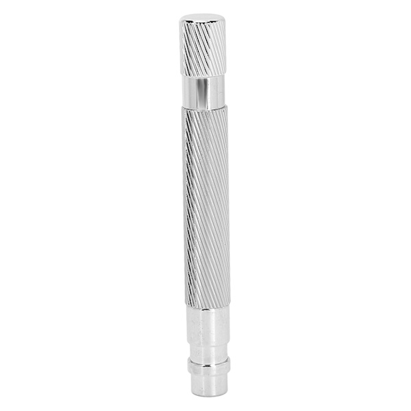 Säkerhetsrakhandtag för män i metall, ersättningshandtag för manuell rakhyvel, retro rakhandtag, silver