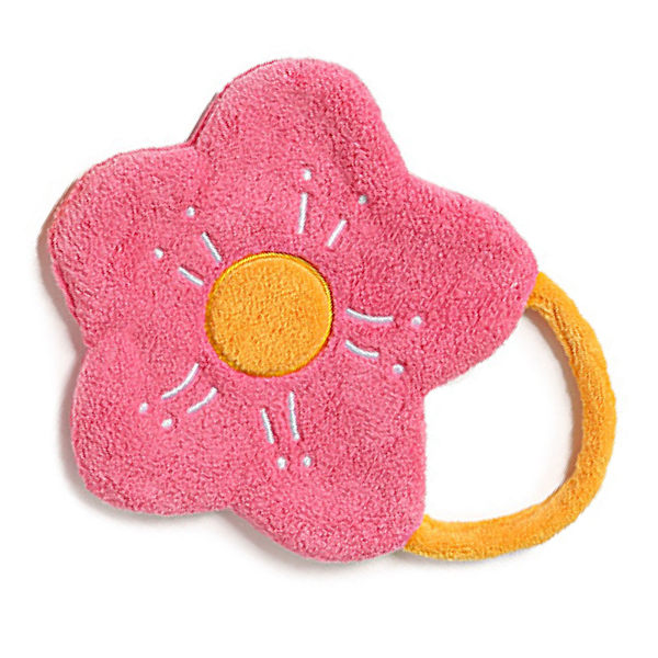 Handduk Dubbla Lager Korallfleece Blomma Form Stark Absorptionsförmåga Mjuk Hängande Handduk Rosröd