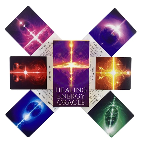 Healing Energy Oracle Cards En 54 Tarot Engelska Visions Divination Edition Kortlek Brädspel För Fest