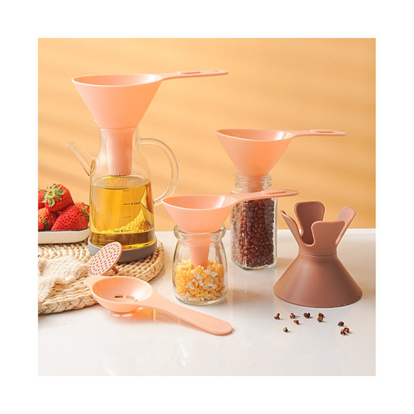 1 set Utmärkt plasttratt BPA-fri fast matvätska - rosa